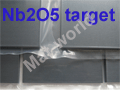 Niobium oxide ceramic sputtering targets